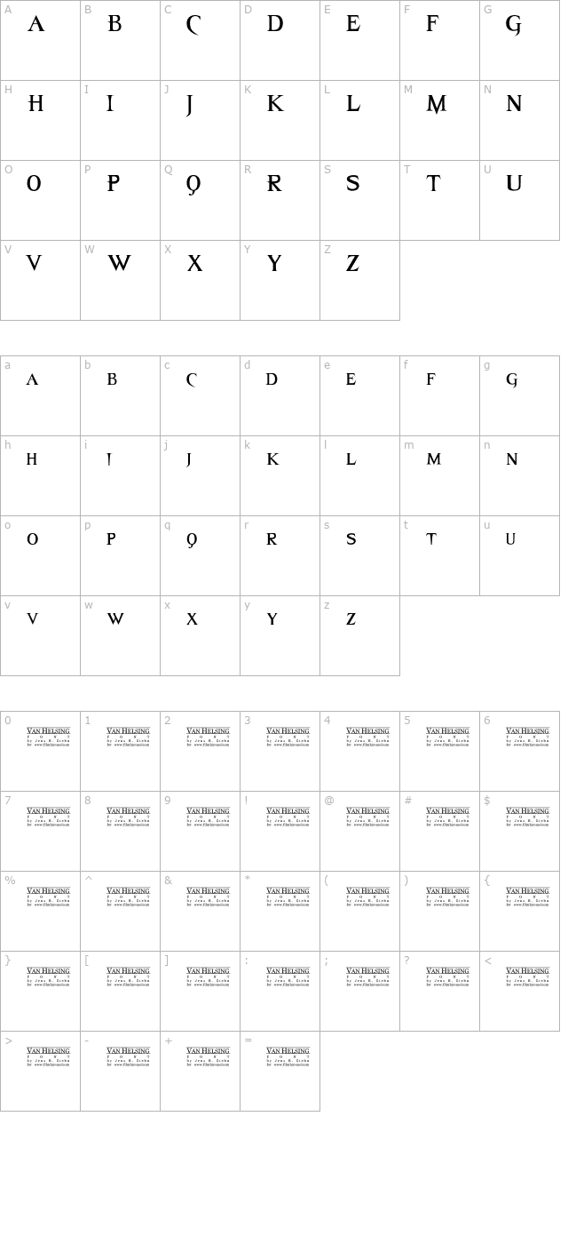 van-helsing character map