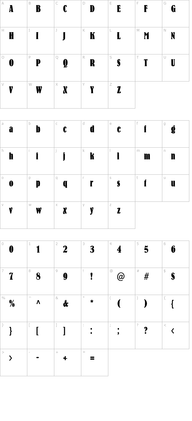 VanessaBecker character map