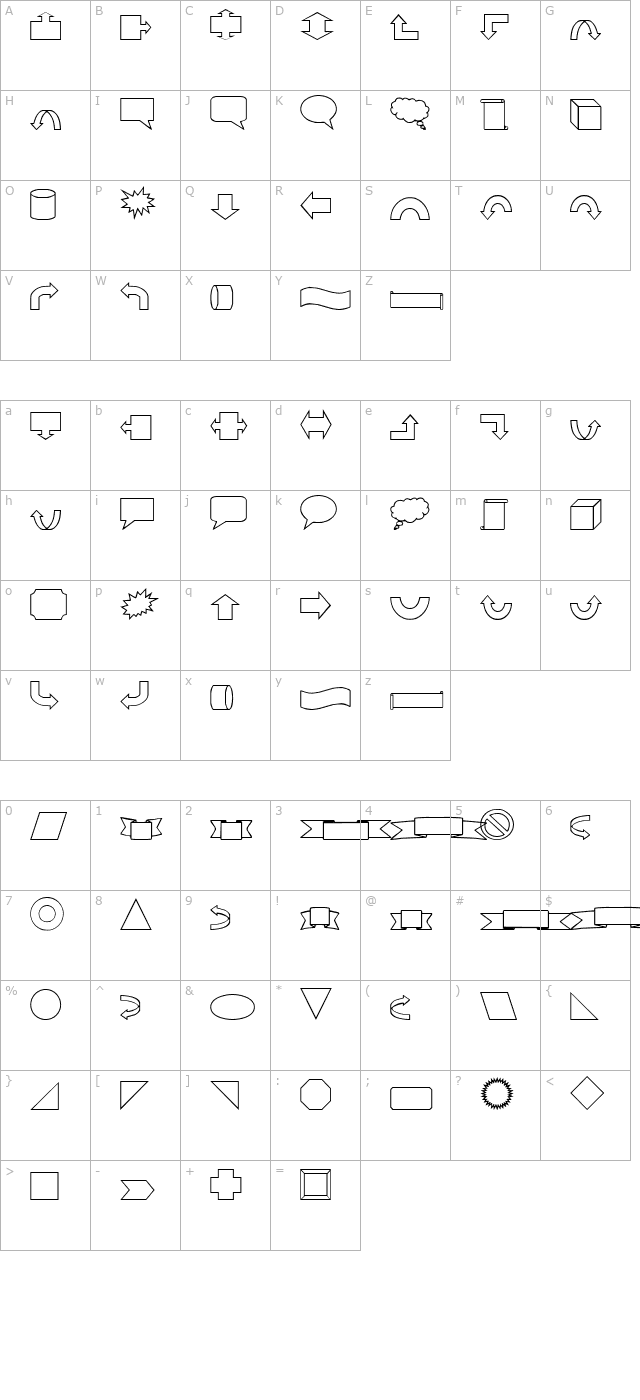 varishapes character map