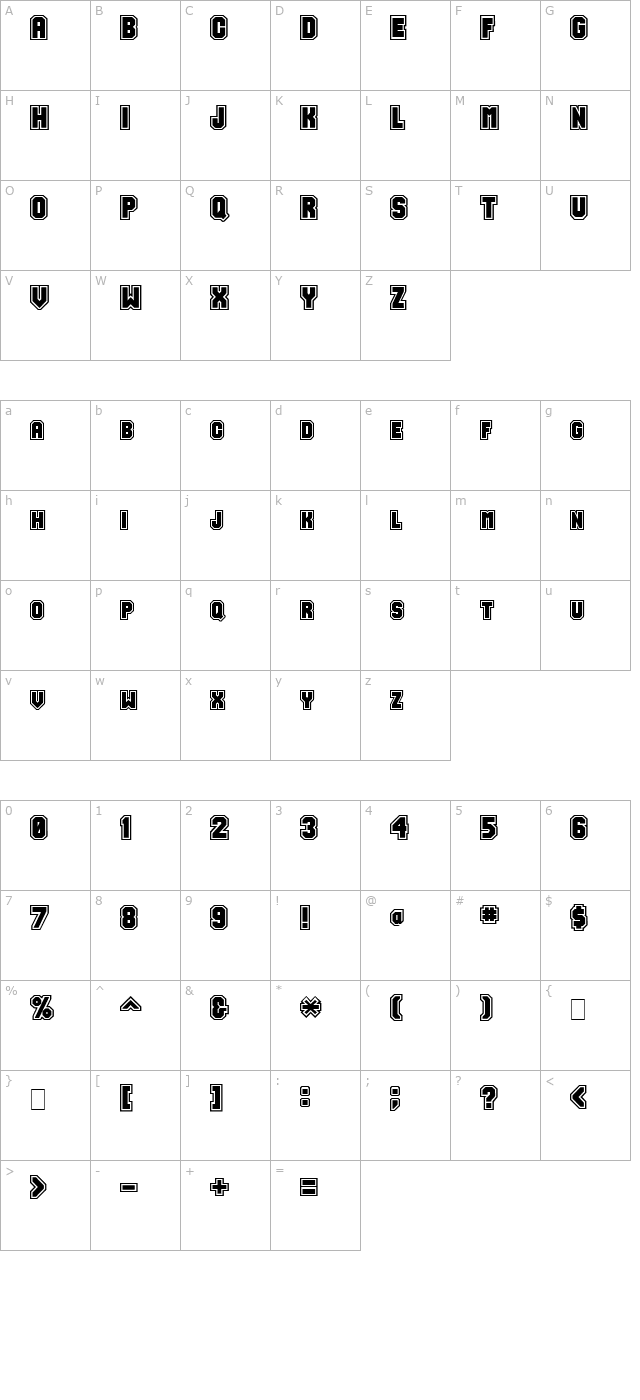 varsity-regular001001 character map