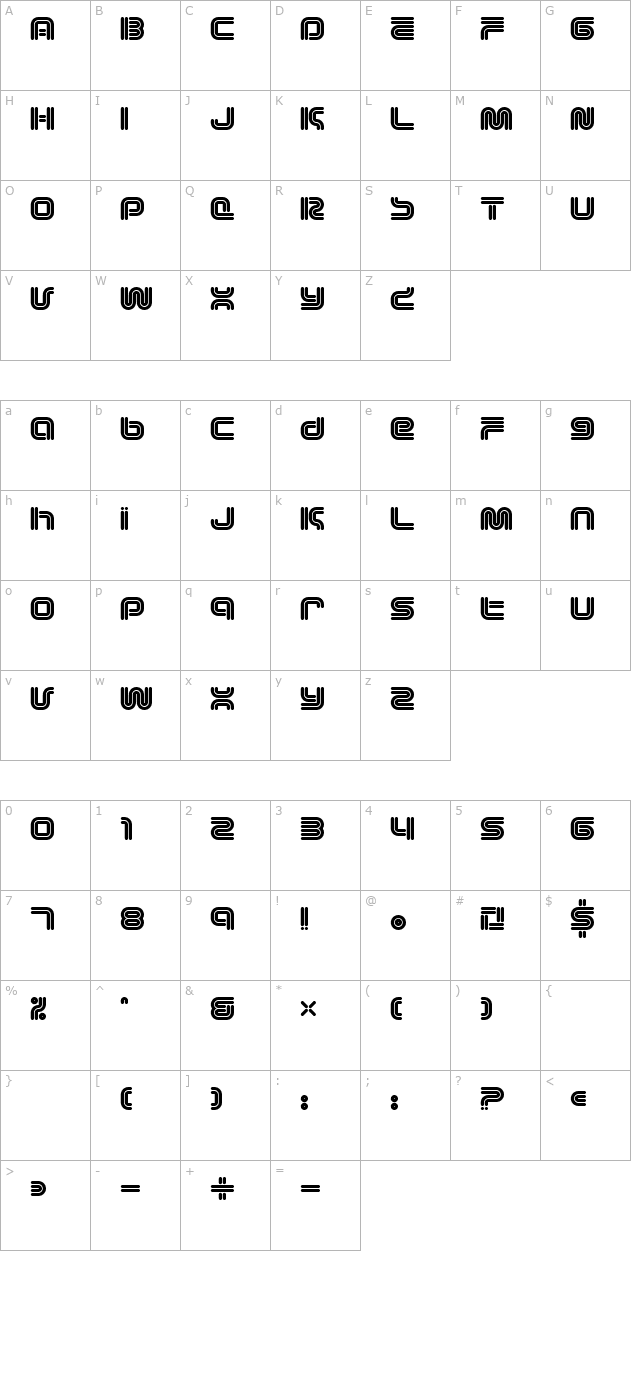 Vectroid character map