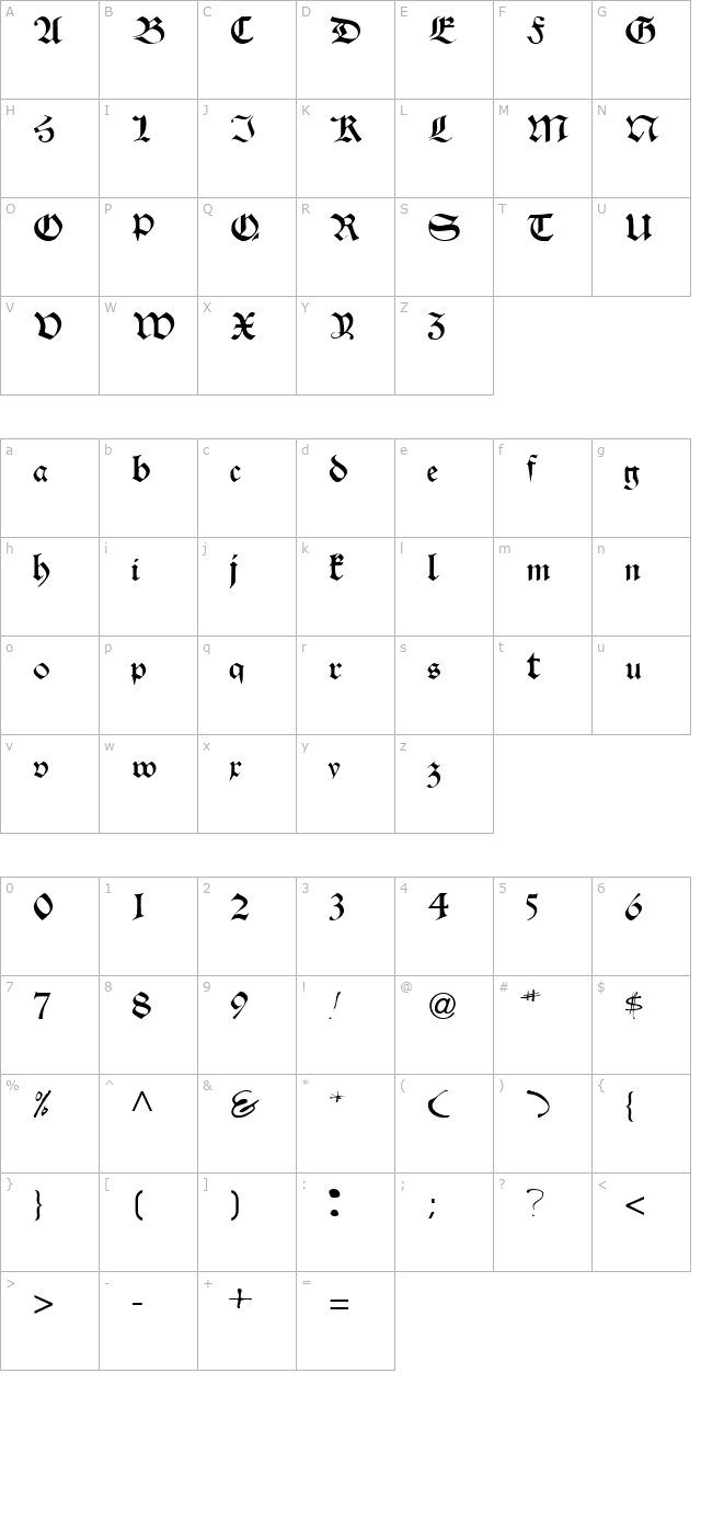 VelascoSSK character map