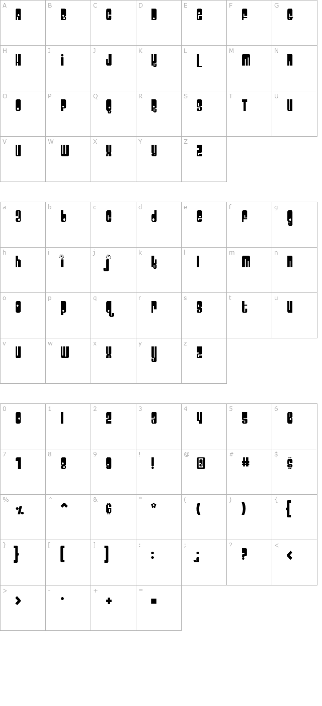 velcro character map