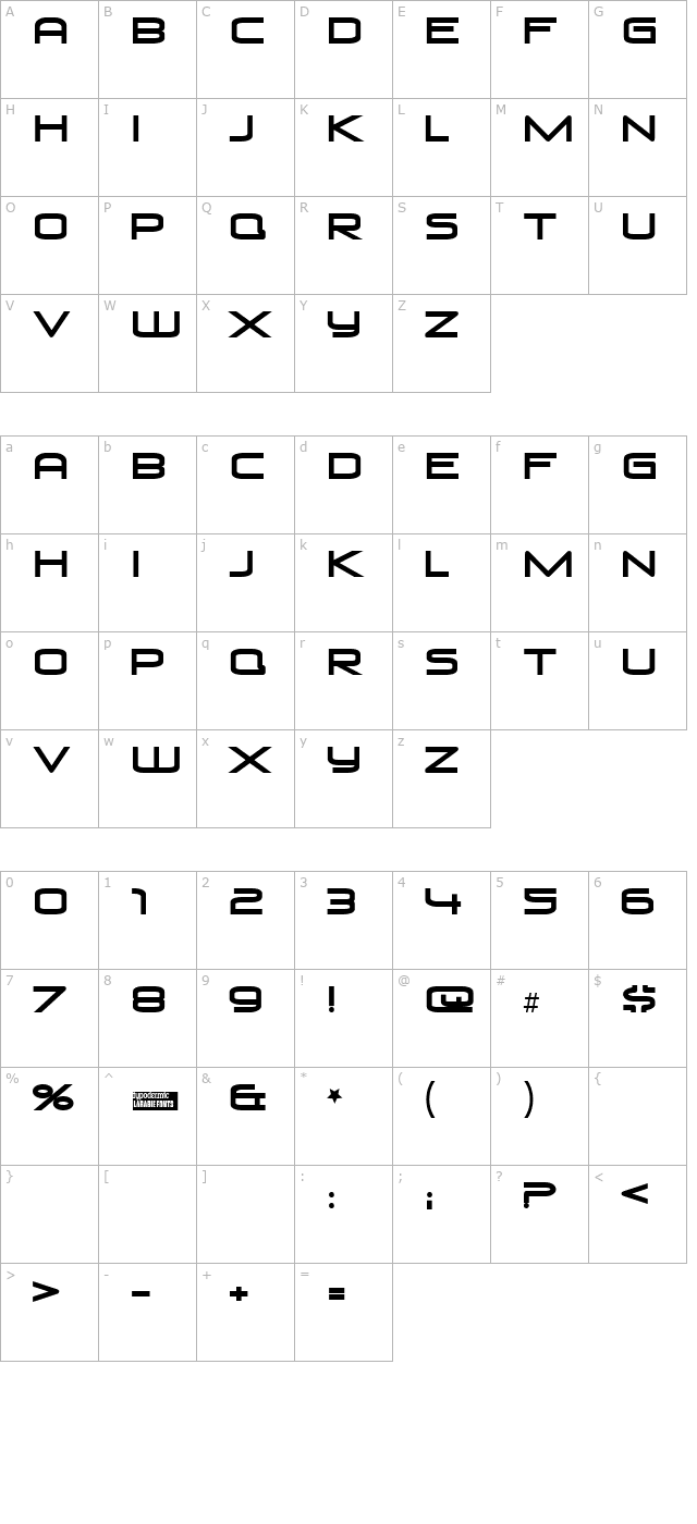 venus-rising character map