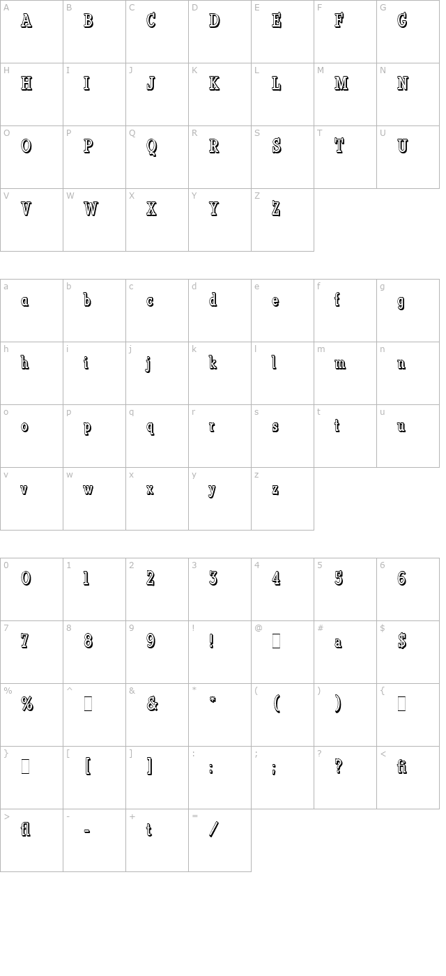 vermont-let-plain10 character map