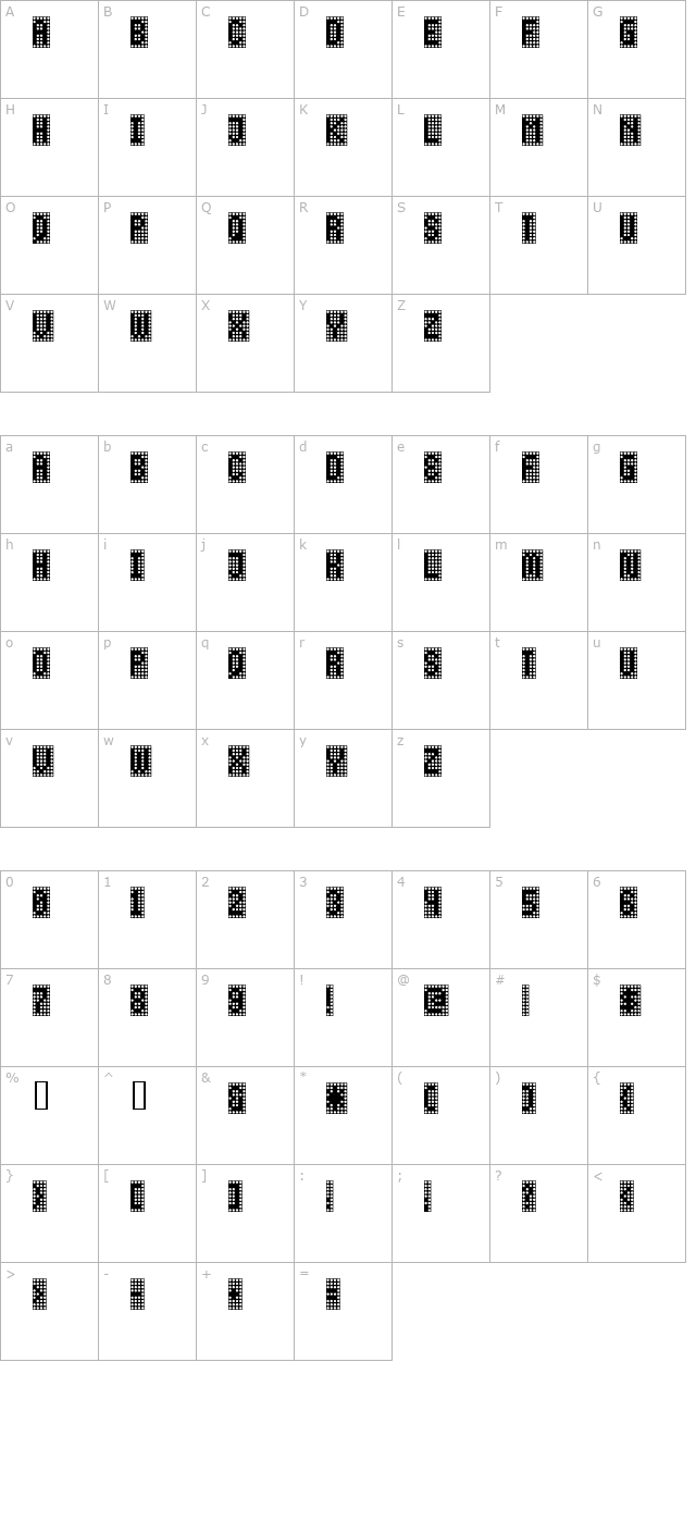 versa character map