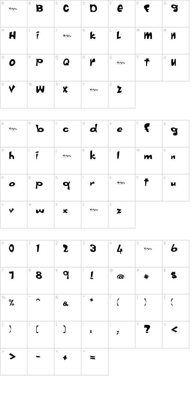 vertigirl character map