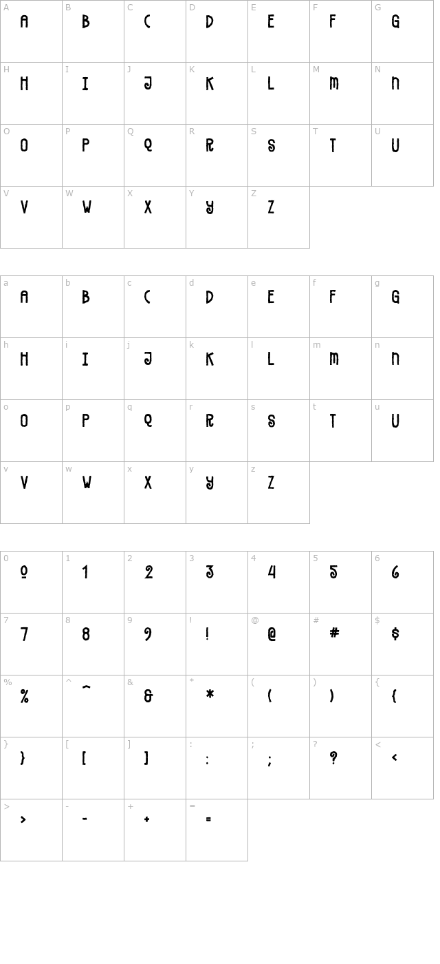 verymerry character map