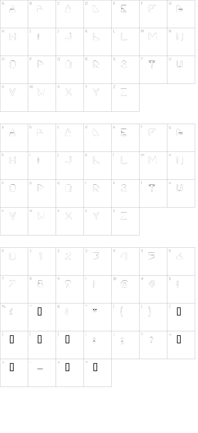 VicePrezDisplayCapsSSK character map