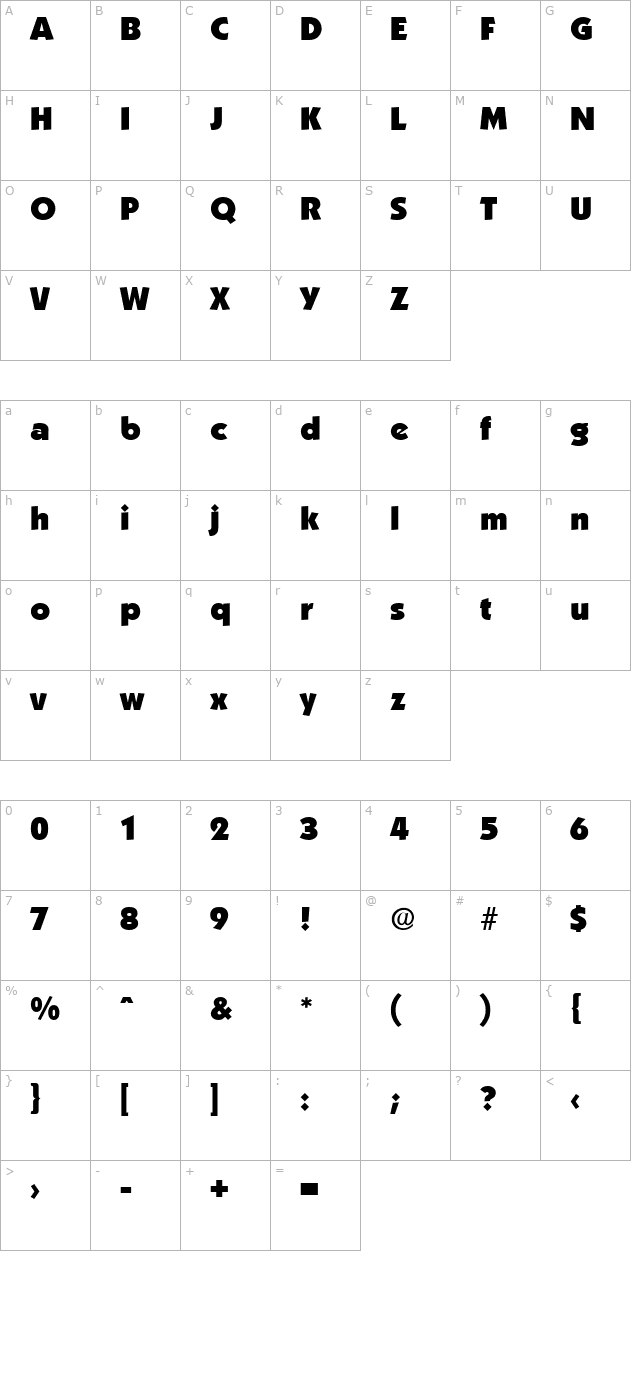 VictorBecker-Heavy character map