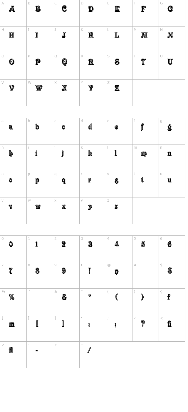 victorian-nouveau-let-alt-shaded character map