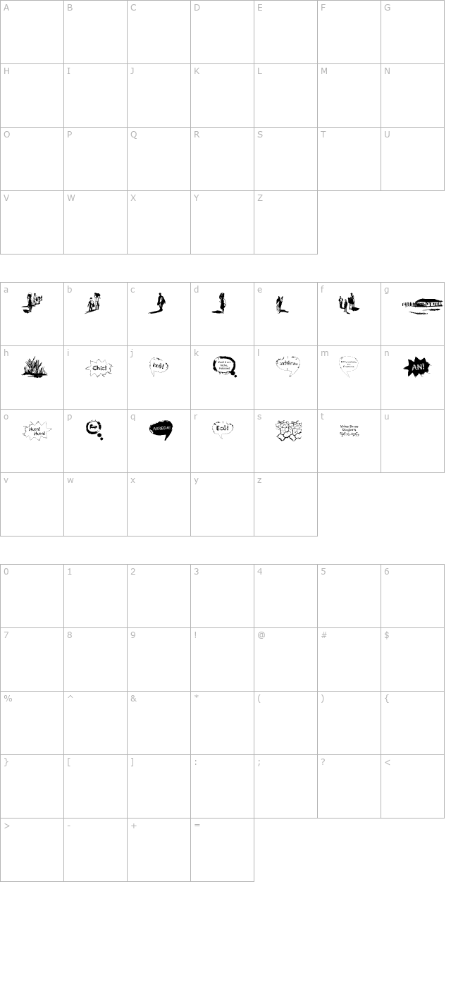 vidas-secas-dingbats character map