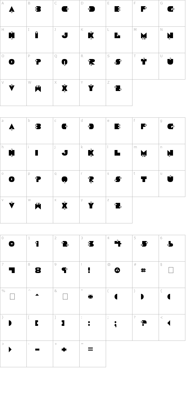 Video Star character map