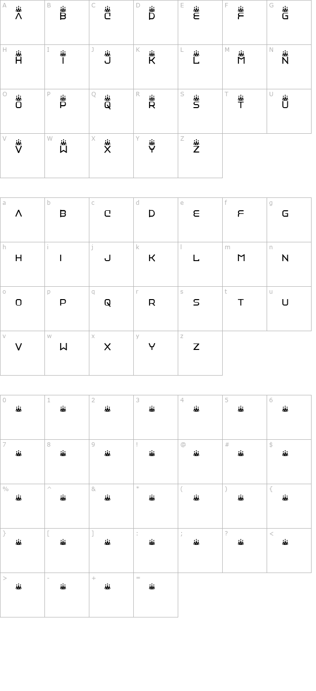 Vinyl repair kit character map