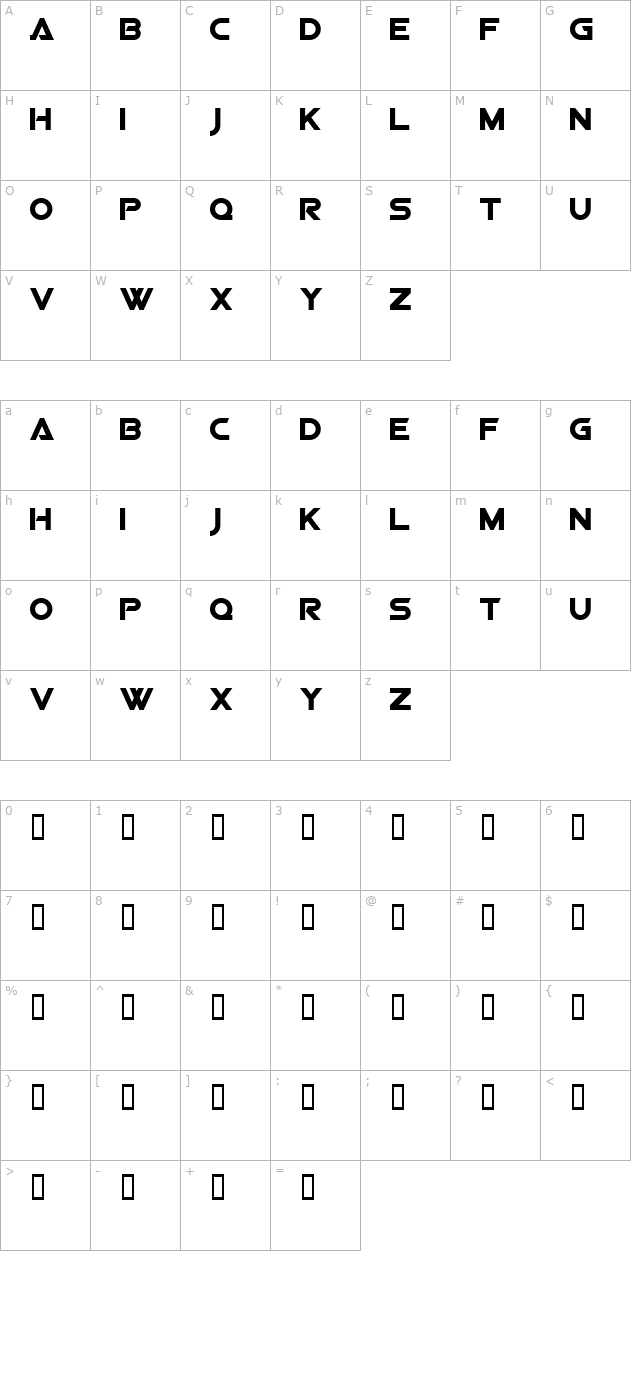 Viper Squadron Solid character map