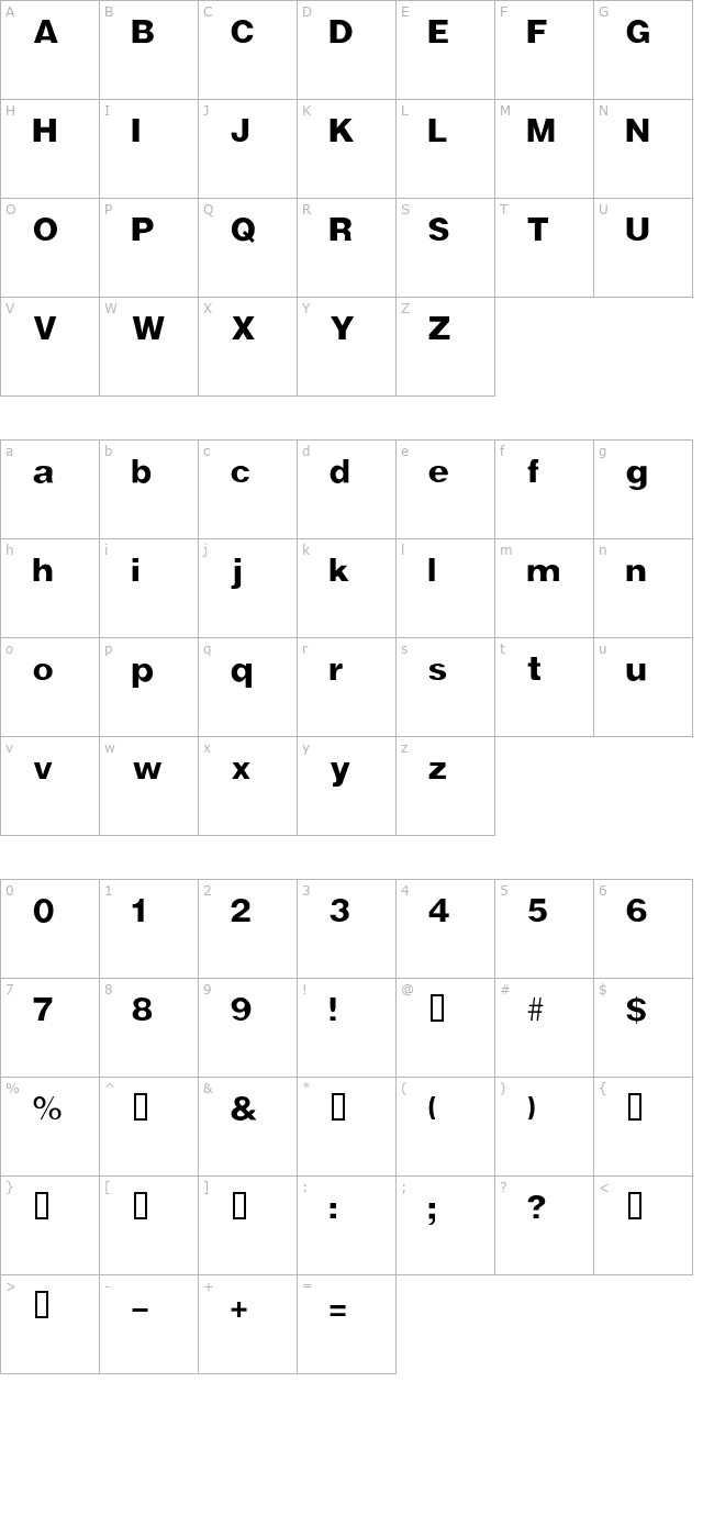 vivasssk character map