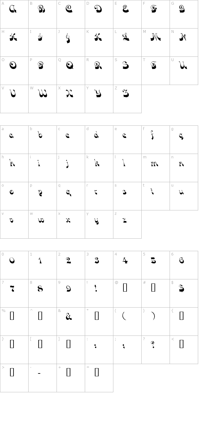 vocoscriptssk character map