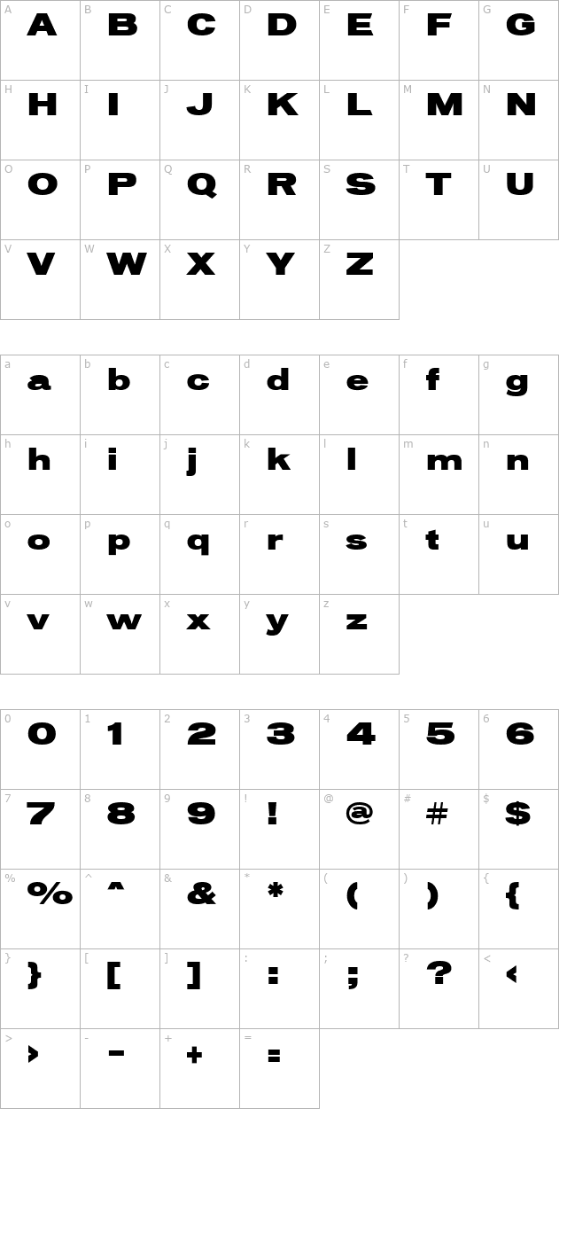 vonnes-blackextended character map