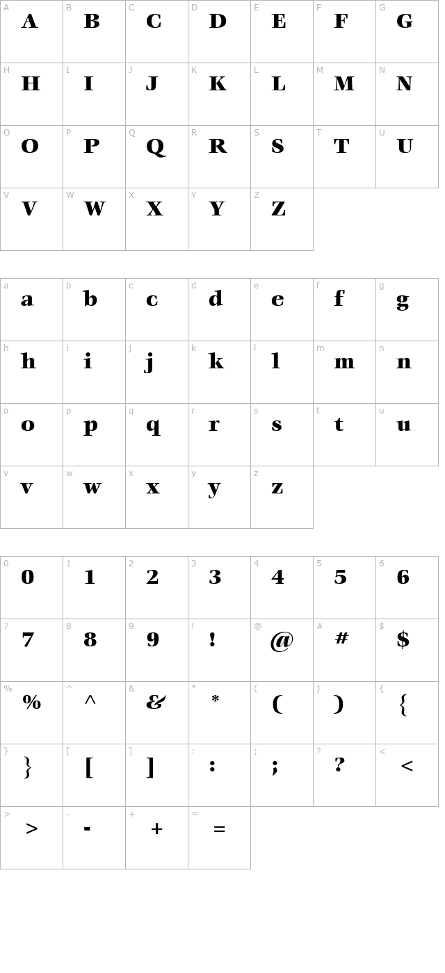 Vorace Black SSi Black character map