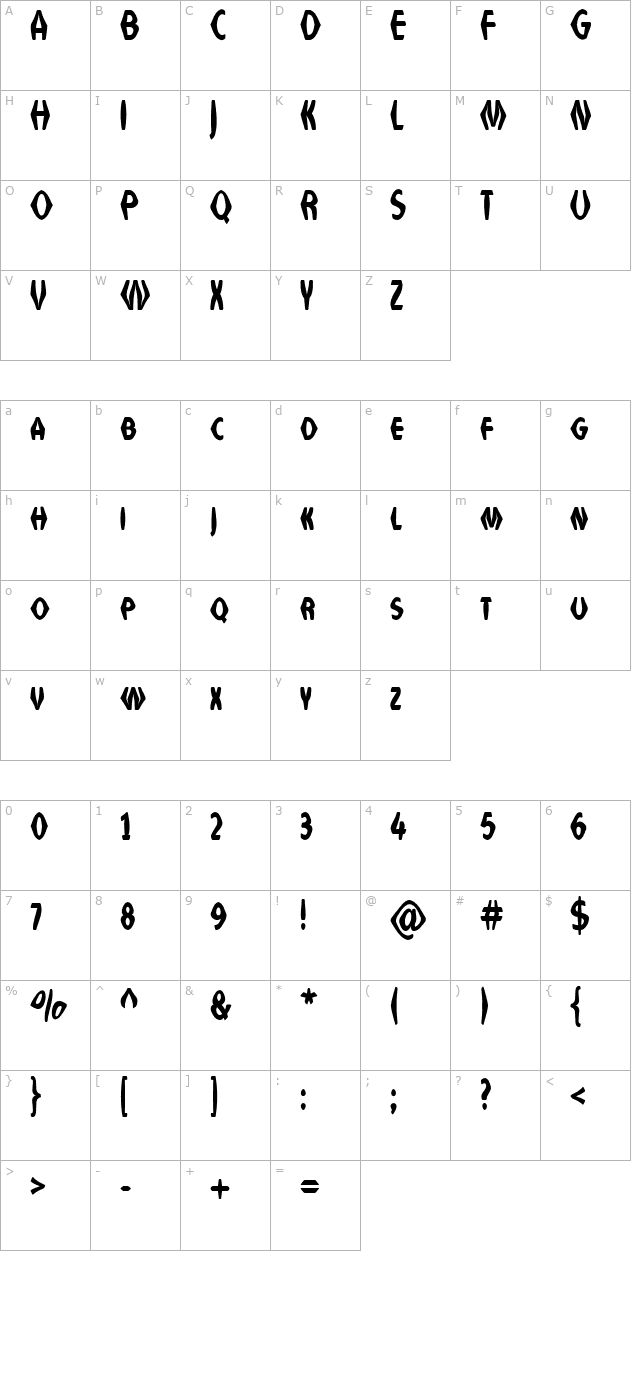 vtc-anglika-bent-regular character map