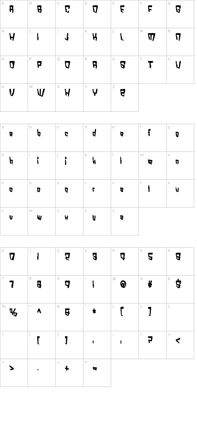 vtc-bad-datatrip-bold character map