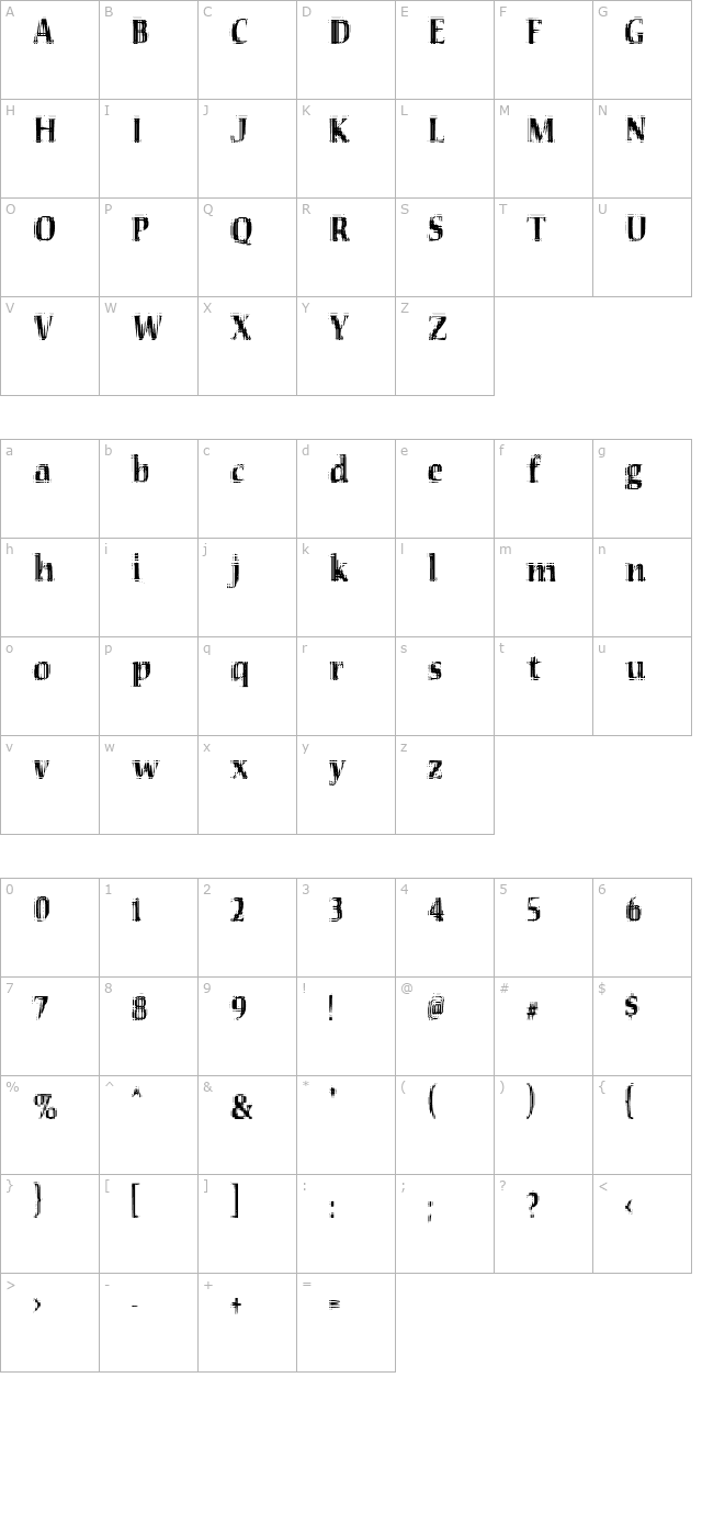 vtc-seeindubbledointriple character map