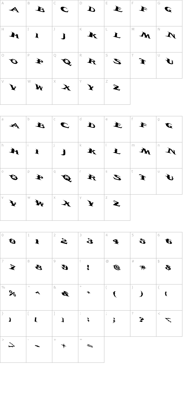 VTCBelialsBladeTricked character map