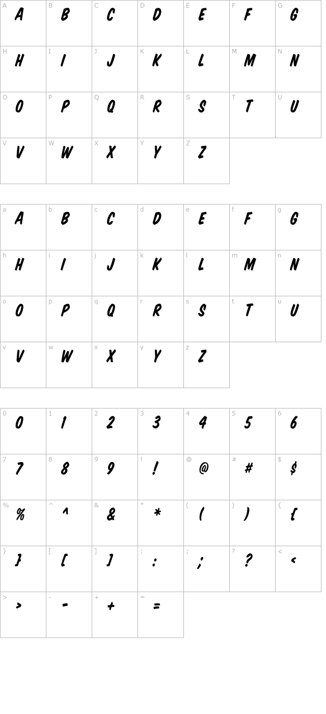 vtcsupermarketsaleitalic character map