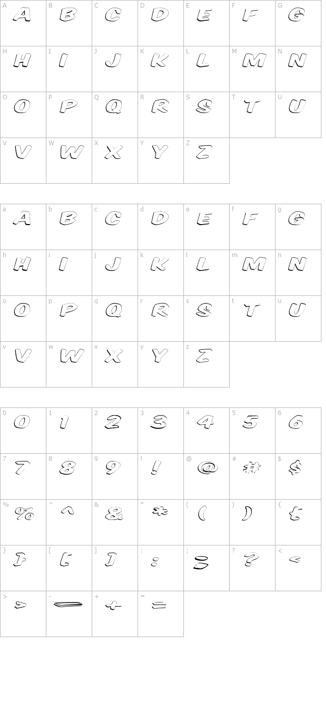 VTCSuperMarketSaleOpenDisplay character map