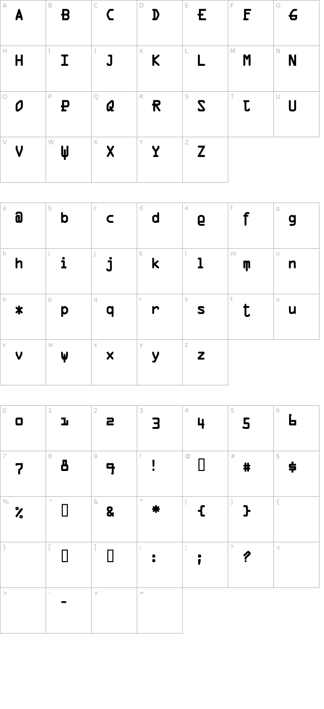 VTDigitDogHog character map