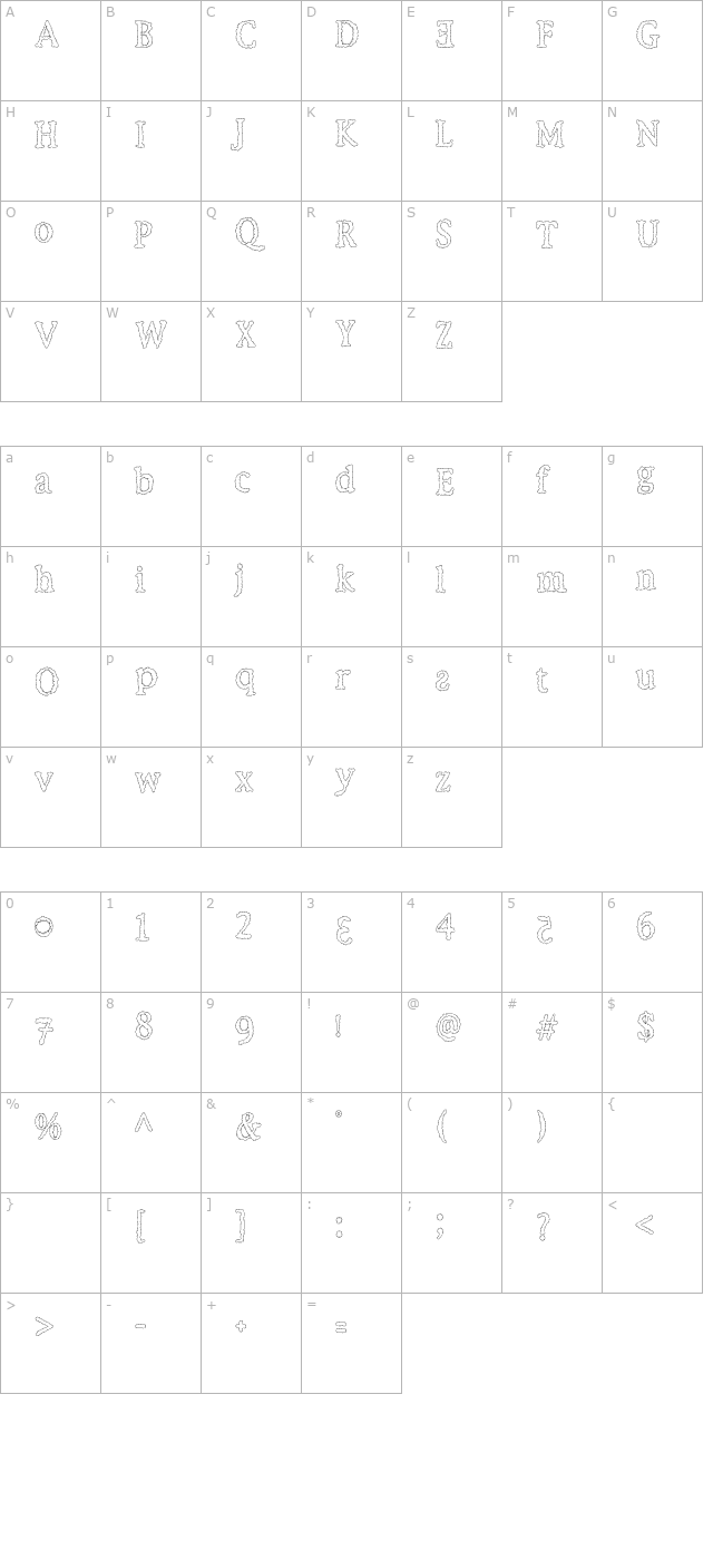 vtebola-sudan character map