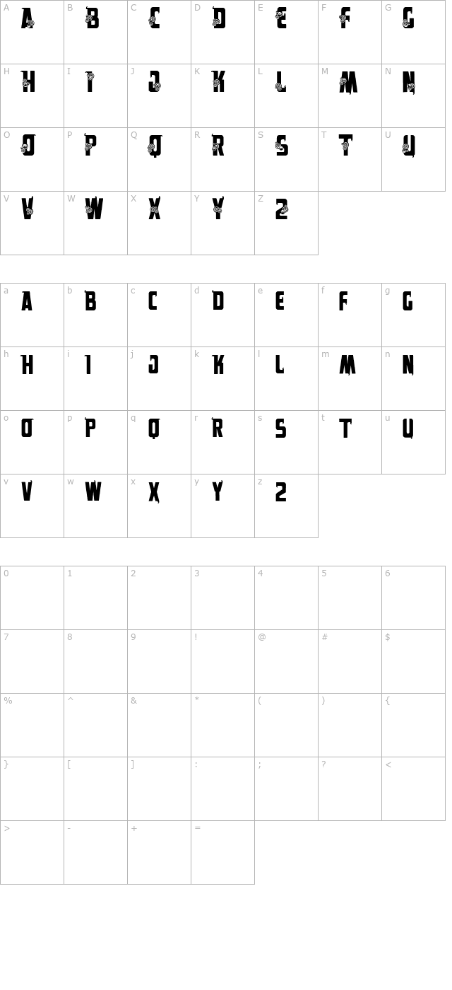 VTKS Alpes character map