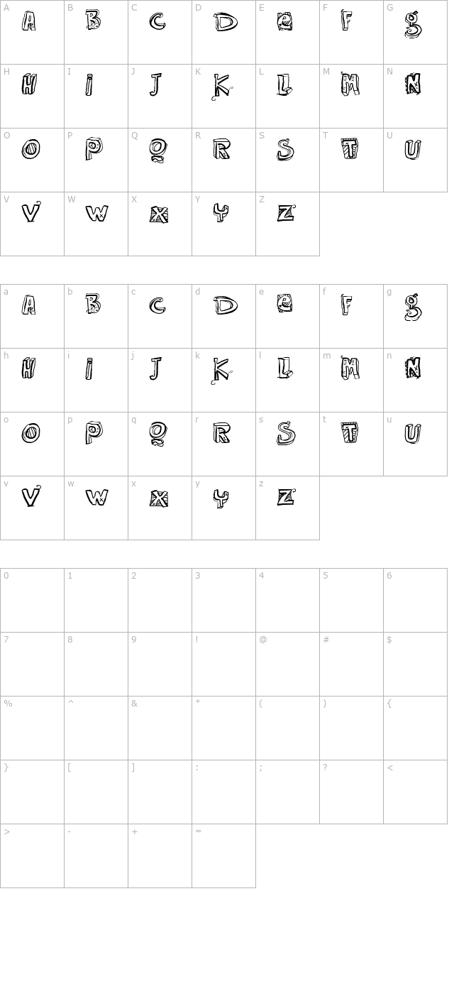 VTKS Easy Way character map