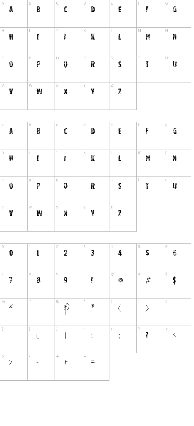 Vtks Good Luck for You character map