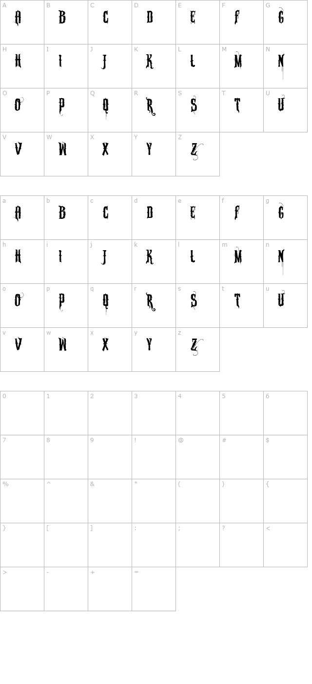 vtks-sabonete character map