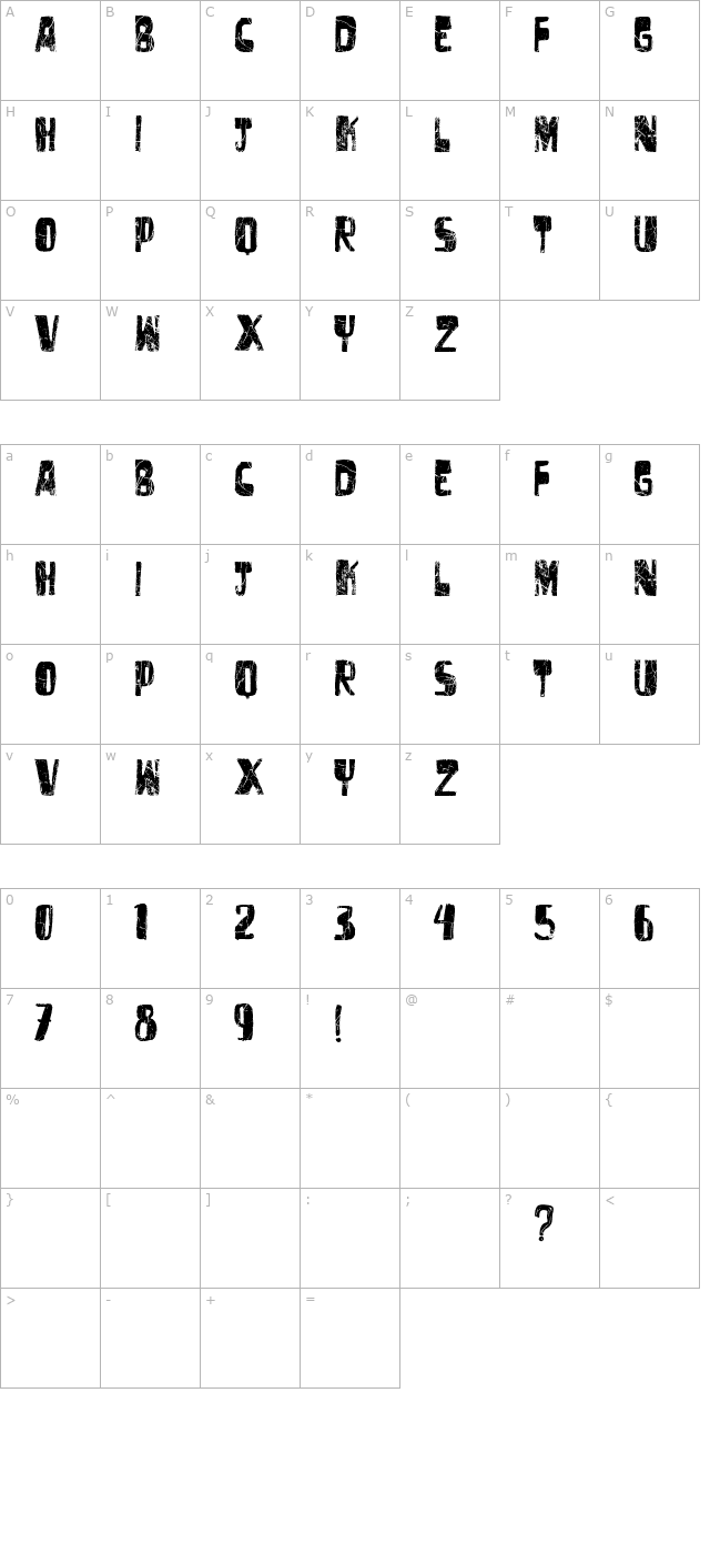 vtks-untitled character map