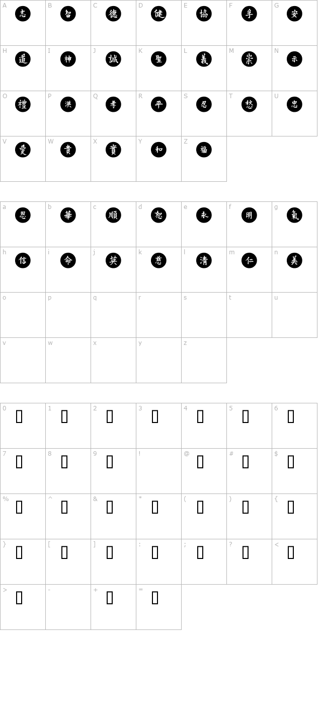 vtmeiornaments-oncircle character map