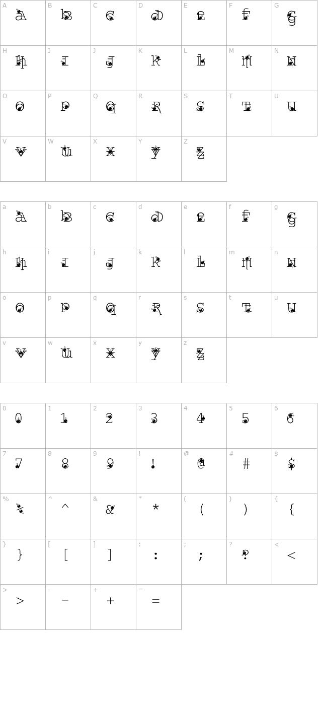 VTWroughtIron-Bombs character map