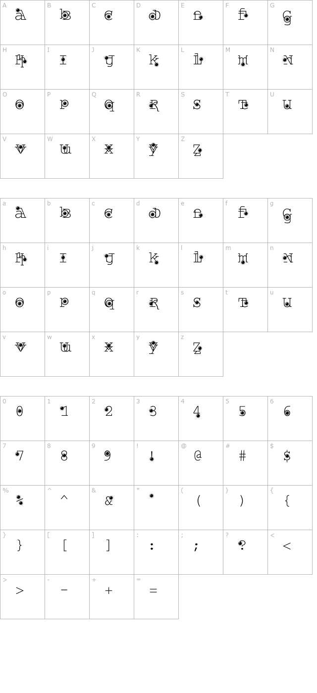 VTWroughtIron-Maces character map