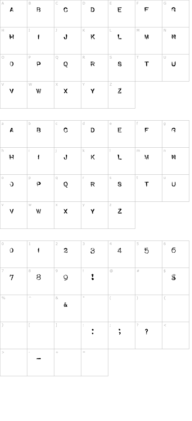 vtypewriter-remingtonperfected character map