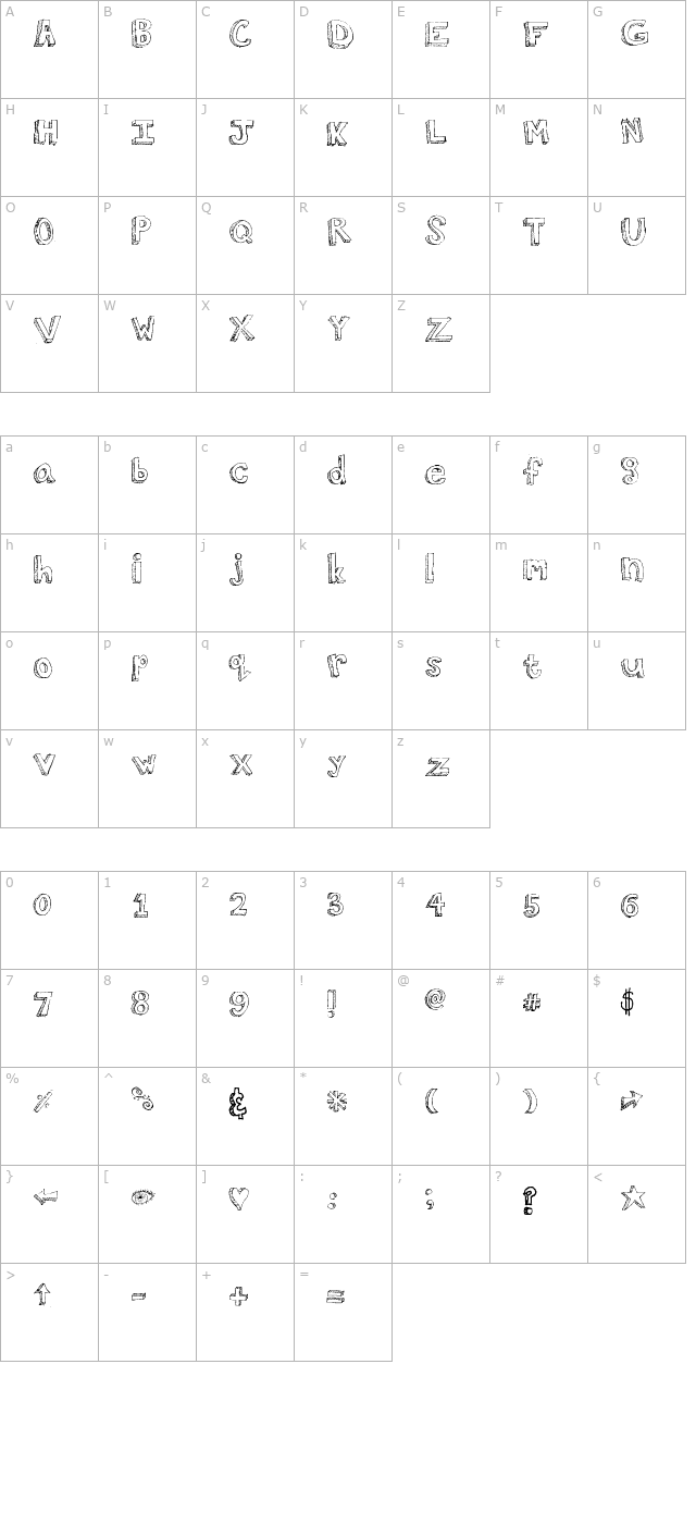 walk-around-the-block character map