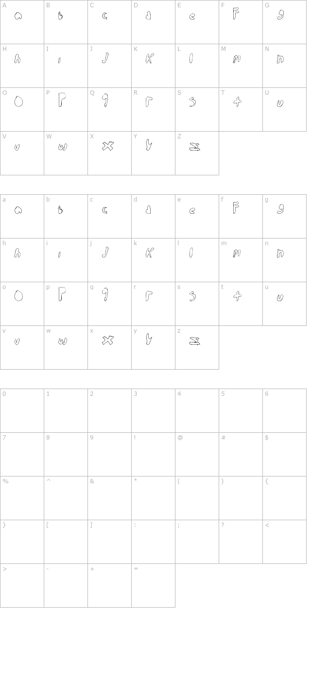 walk-the-walk character map