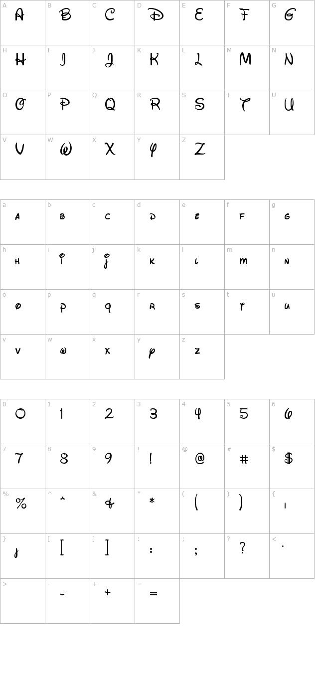 walt-disney-script-v41 character map