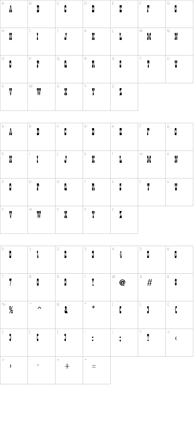 wanted-poster-caps character map