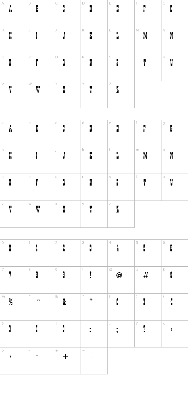 wanted-poster character map