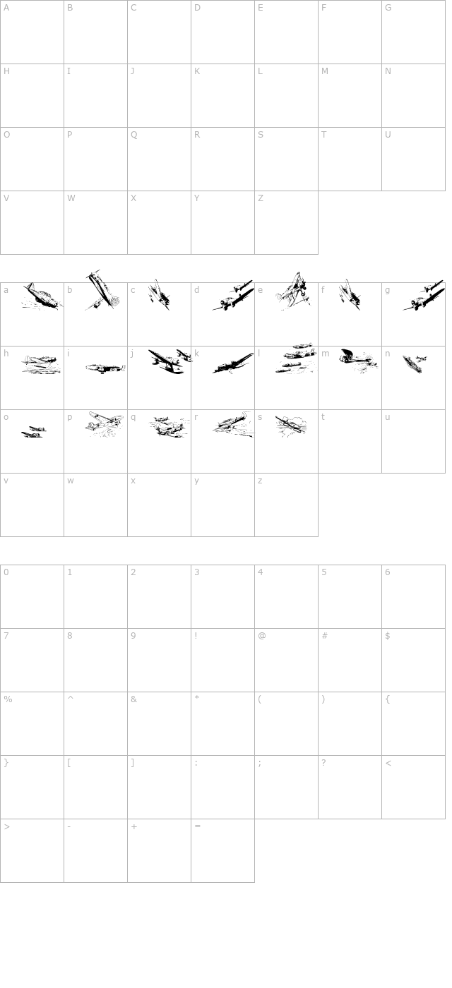 war-ii-wairplanes character map