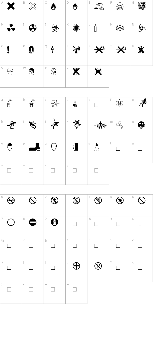 warnsymbols1 character map