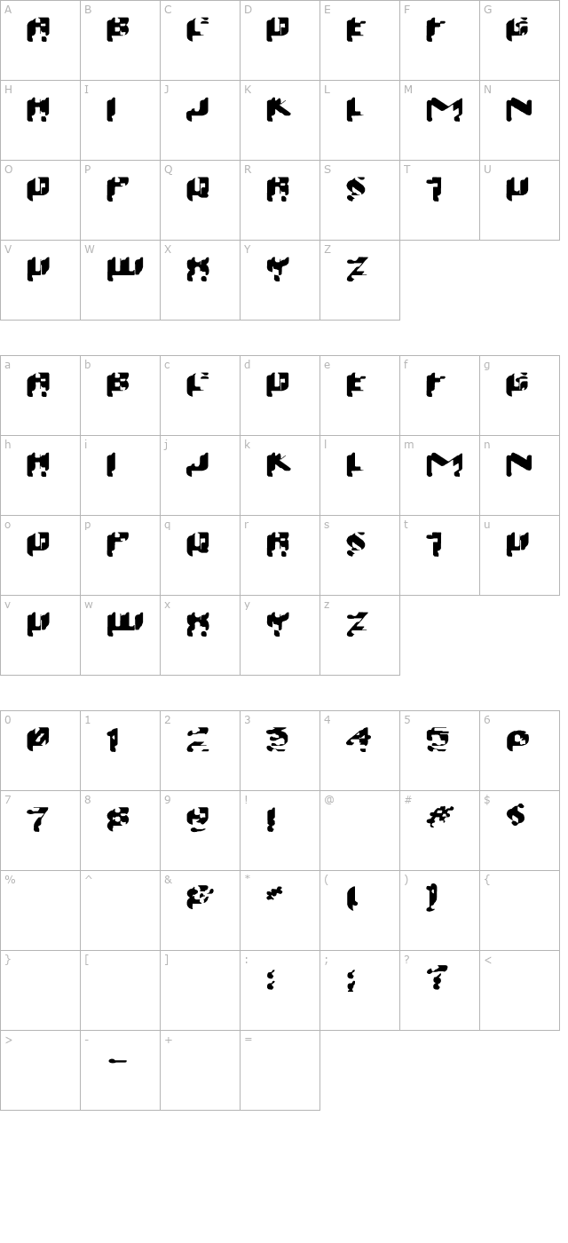 wash-99 character map