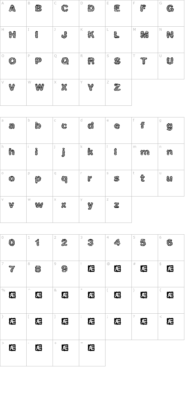 waver-brk- character map