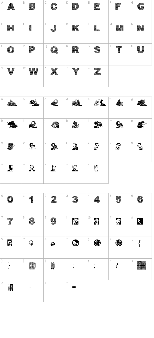 wayang-obama character map